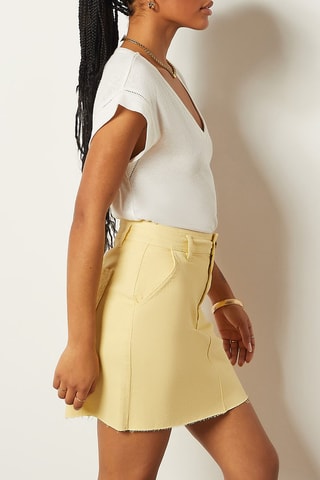 Jupe en jean taille haute Vert émeraude
