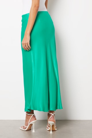 Jupe midi taille haute - Vert