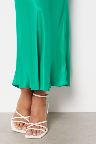 Jupe midi taille haute - Vert