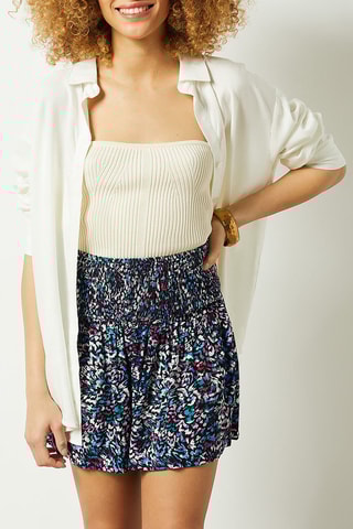 Minijupe taille haute Multicolore