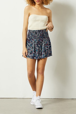 Minijupe taille haute Multicolore