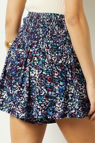 Minijupe taille haute Multicolore
