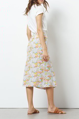 Jupe droite taille haute Multicolore
