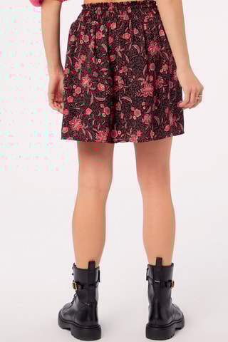 Jupe patineuse taille haute Noir
