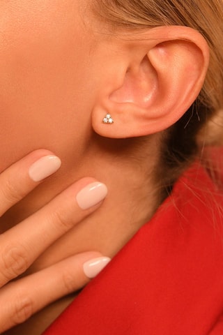 Earcuff Trio brilhante Ouro amarelo