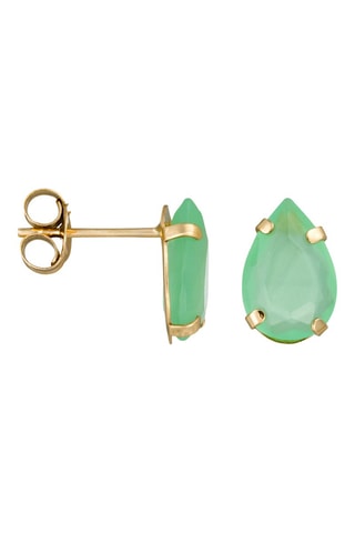 Brincos Aya  Ouro amarelo e jades