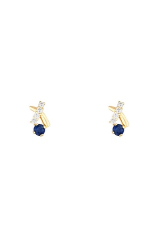Brincos Bleu précieux  Ouro amarelo e safiras