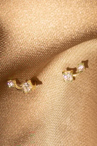 Brincos Duo Mágica  Ouro amarelo