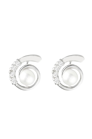 Brincos Me  Ouro branco e pérolas de cultura