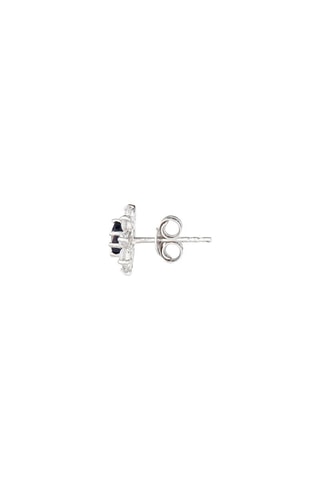 Brincos Nuit Étoilée Bleue Ouro branco e safiras