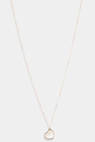 Collier Heart Or Jaune et nacre