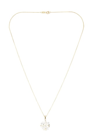 Pendente Folha Ouro amarelo e ouro branco