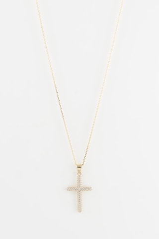 Pendentif Croix scintillante 
Or jaune