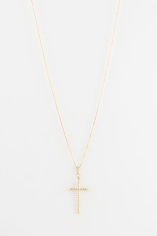 Pendentif Croix scintillante 
Or jaune