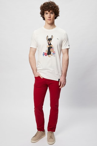 Calças chino de ganga Vermelho - Harmont & Blaine