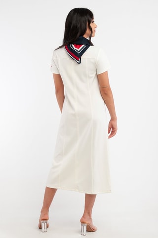 Vestido midi e fita - Cru - Harmont & Blaine