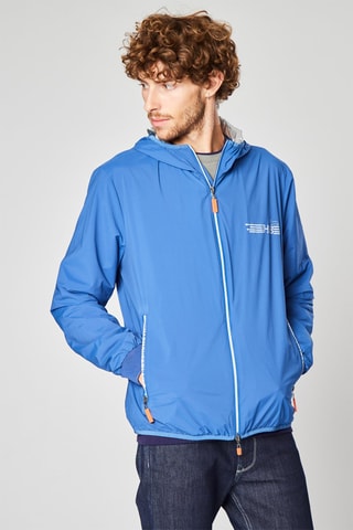 Coupe-vent à capuche - Bleu cobalt  - Harmont & Blaine