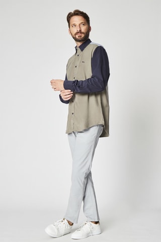 Chemise en velours - Vert et bleu  - Harmont & Blaine