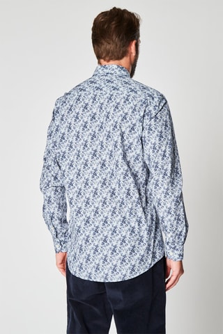 Chemise fleurie - Bleu et beige  - Harmont & Blaine