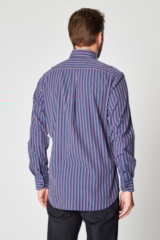 Chemise rayée - Bleu marine et rouge  - Harmont & Blaine