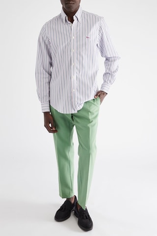 Chemise regular - Blanc et bleu - Harmont & Blaine