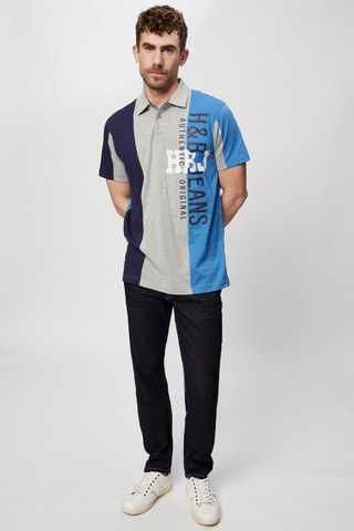 Polo Azul e cinzento mesclado - Harmont & Blaine Jeans