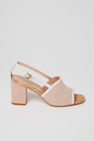Sandales à talons en nubuck - Nude - Harmont & Blaine