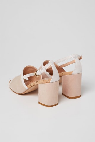 Sandales à talons en nubuck - Nude - Harmont & Blaine