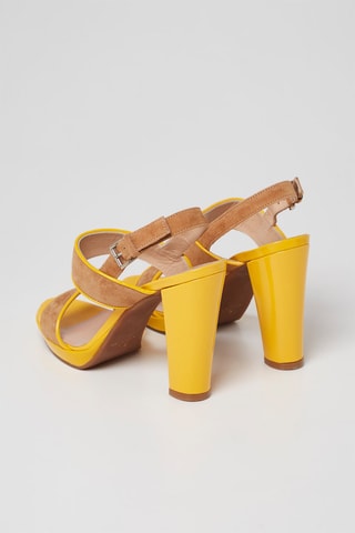 Sandales à talons en nubuck - Camel - Harmont & Blaine