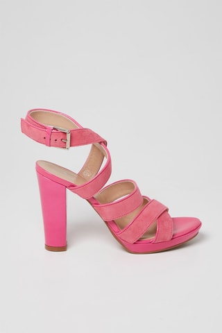 Sandales à talons en nubuck - Fuchsia - Harmont & Blaine