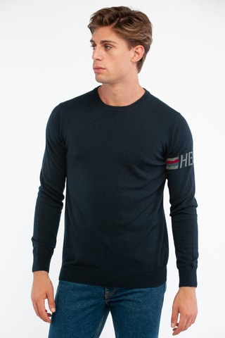 Pull en laine - Bleu - Harmont & Blaine Jeans