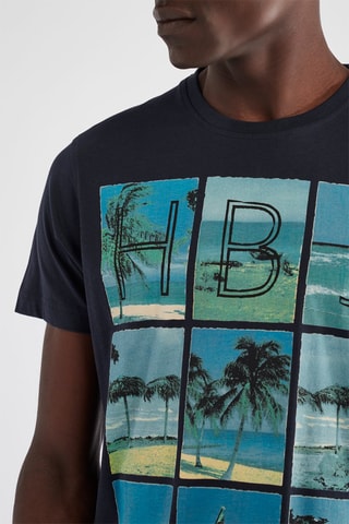 T-shirt regular - Azul - Harmont & Blaine Jeans
