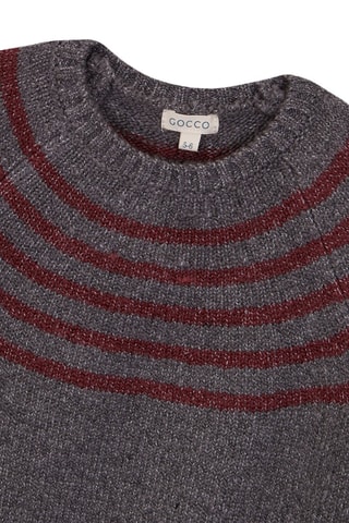 Pull - Gris foncé et rouge