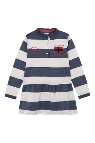 Robe polo - Blanc et bleu