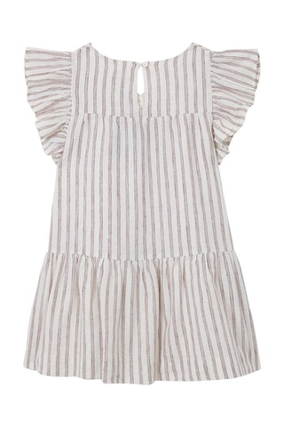 Robe rayée Ecru