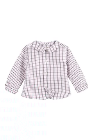 Chemise à carreaux Blanc et bordeaux