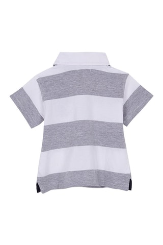 Polo Gris foncé chiné et blanc
