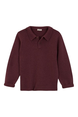Polo en laine - Bordeaux