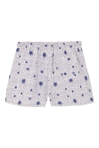 Short de bain - Bleu marine et blanc