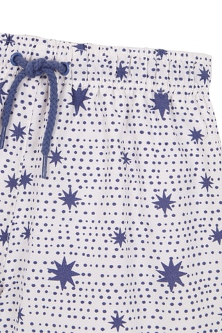 Short de bain - Bleu marine et blanc
