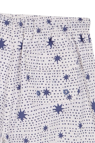 Short de bain - Bleu marine et blanc