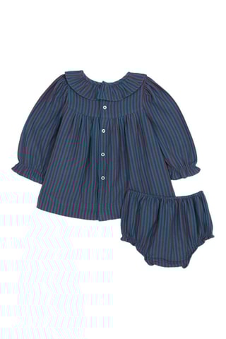 Robe et bloomer - Bleu foncé et rouge