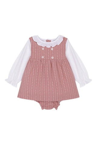 Robe et bloomer - Rose et blanc