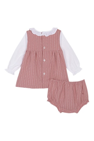 Robe et bloomer - Rose et blanc