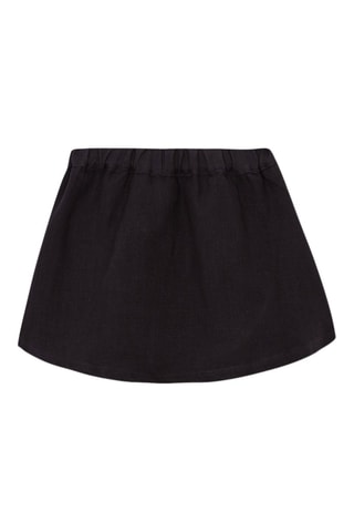 Jupe en lin Noir