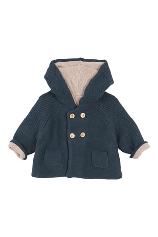 Gilet réversible à capuche - Bleu pétrole