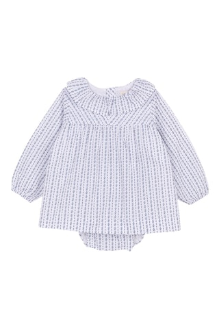 Robe et bloomer - Bleu clair et blanc