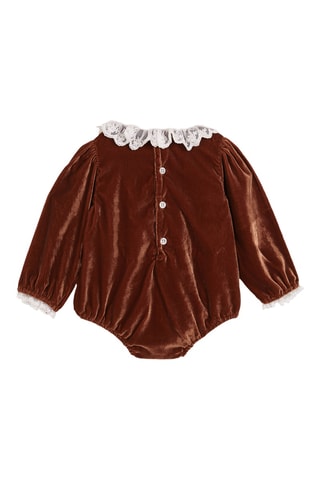 Body en velours - Rouge brique