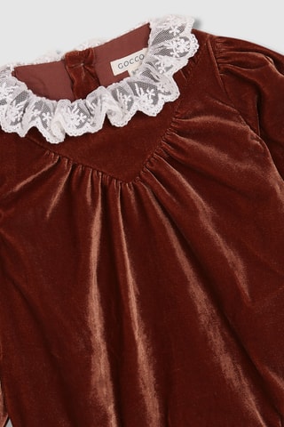 Body en velours - Rouge brique