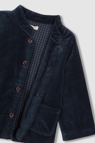 Veste en velours - Bleu marine